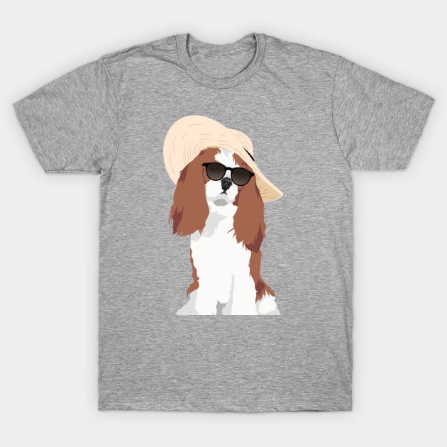 Cute Beach Vacation Mode Cavalier King Charles Spaniel T-Shirt for Dog Lovers T-Shirt by riin92